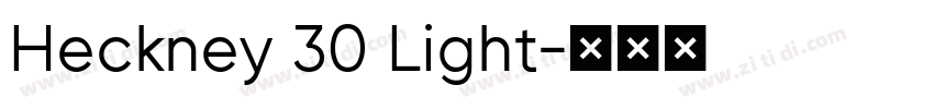 Heckney 30 Light字体转换